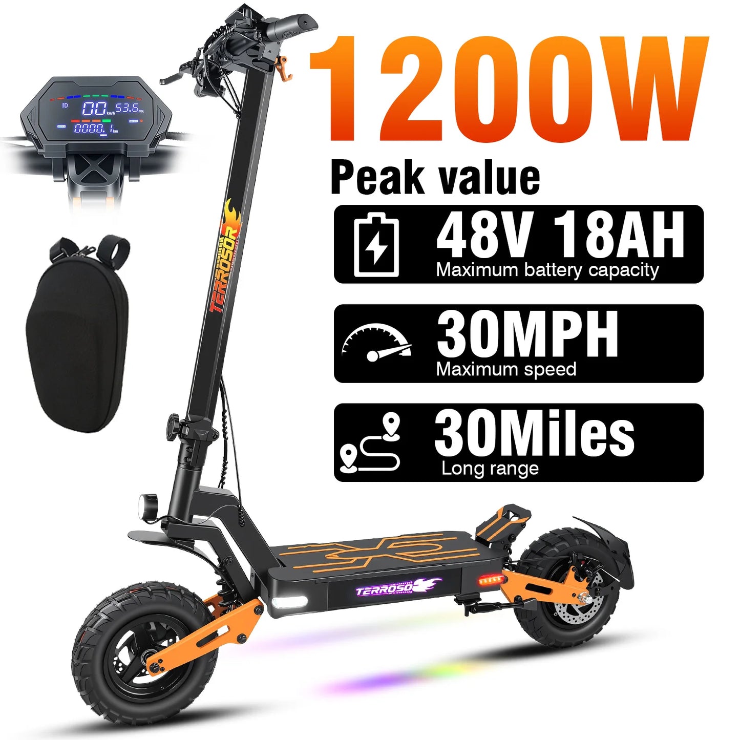 LELEKUAIC Electric Scooter for Adults 28 MPH 20 Mile Range