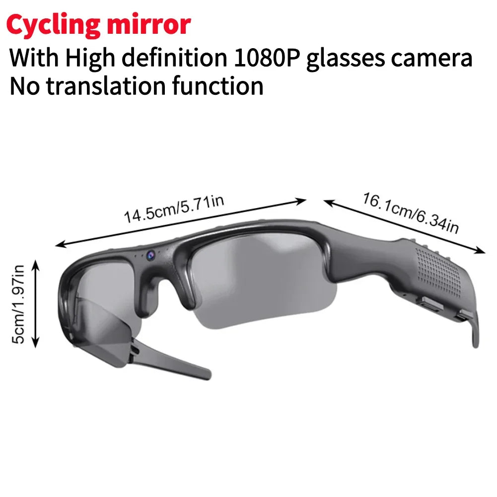 ALLOYSEED Smart HD 1080P WiFi Sports Glasses With Camera