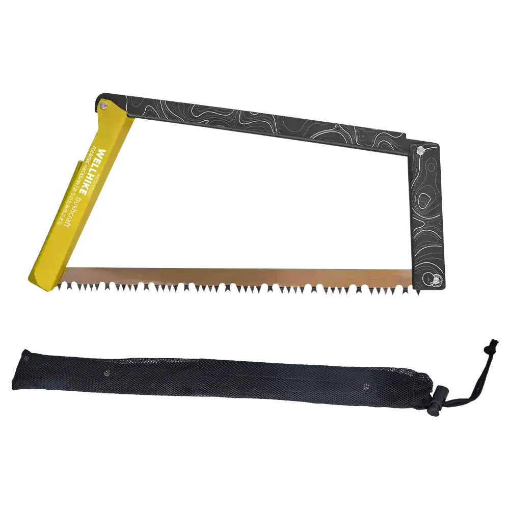 Folding Saw with Storage Bag Portable Wood Saw Aluminum Alloy Camping Foldable Hand Saw Outdoor Hiking Survival Tools