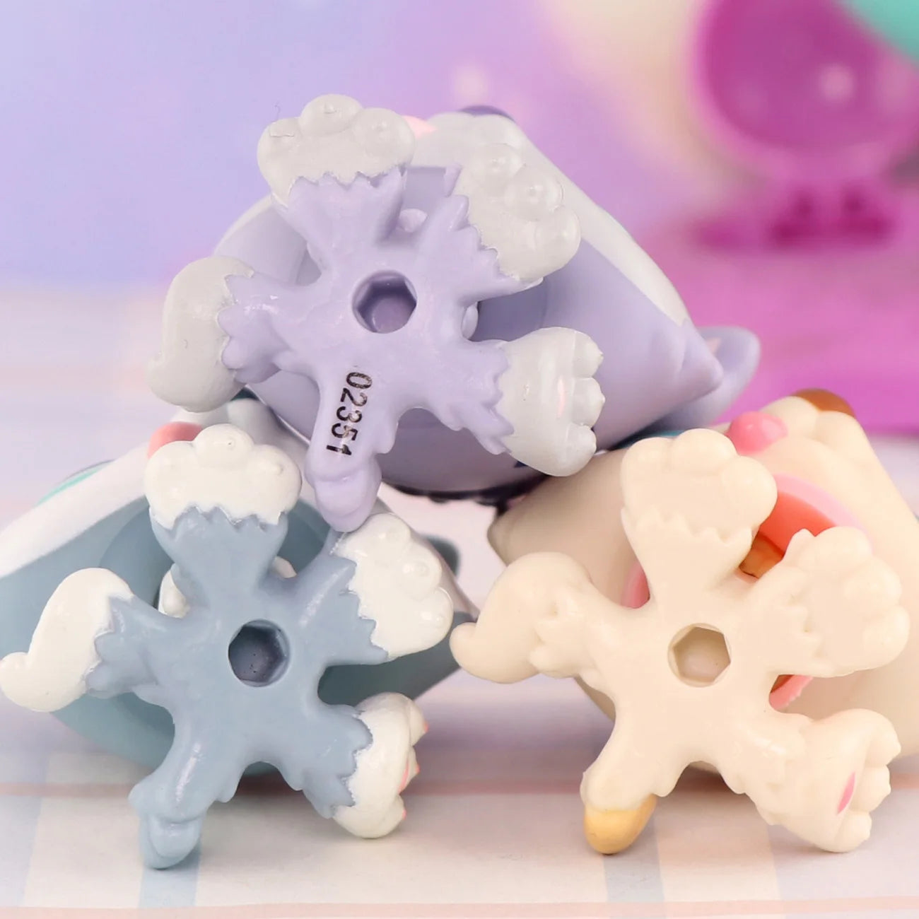 3pcs Pets Shop Toy Purple Husky #1810 #1013 #2036 With Accessories Collect Kids Gift Cute