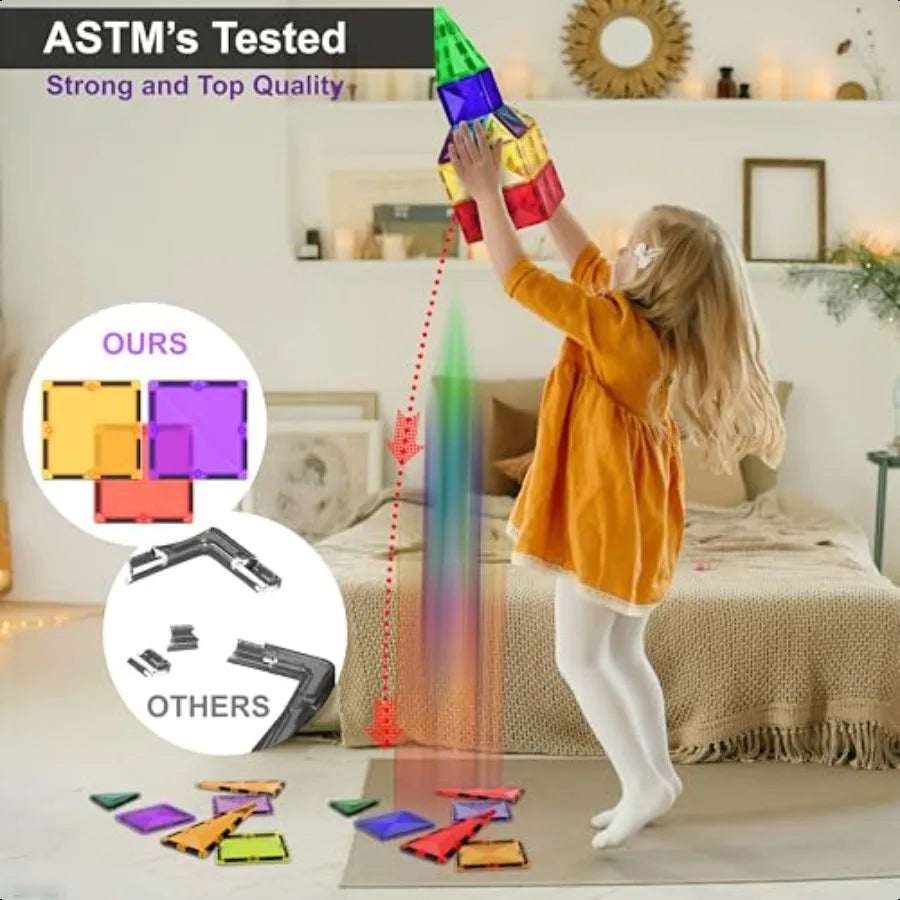 Young at Heart Online Mall Magnetic Tiles Blocks Stem Toy