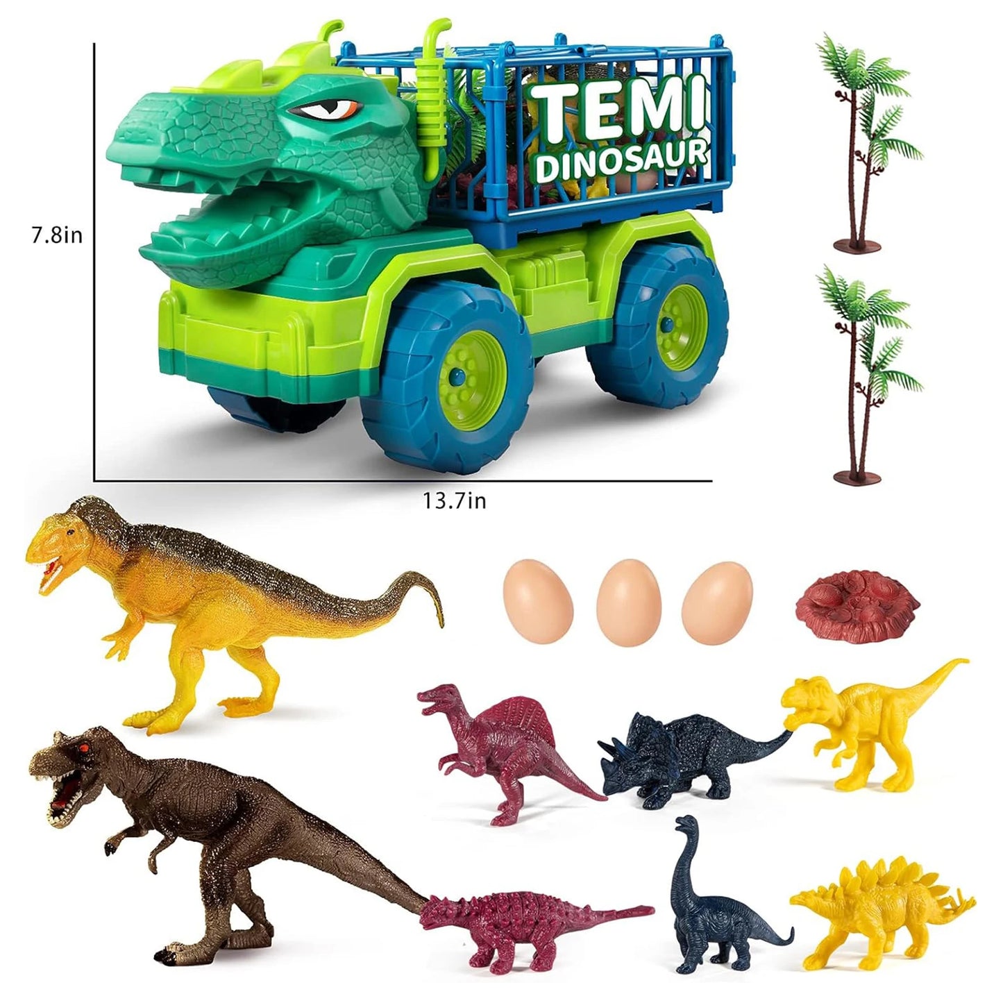 Dinosaur Truck Toys With Play Mat Engineering Vehicle Kit