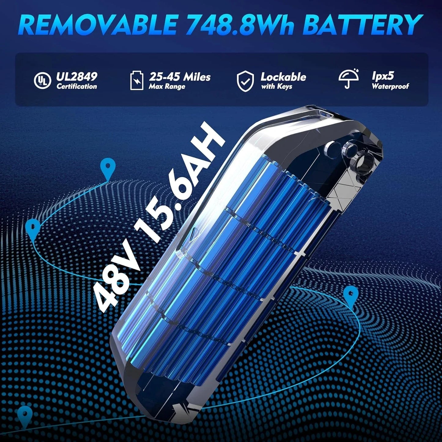 GUGOIS 1000W Fat Tire Electric Bike For Adults 30MPH