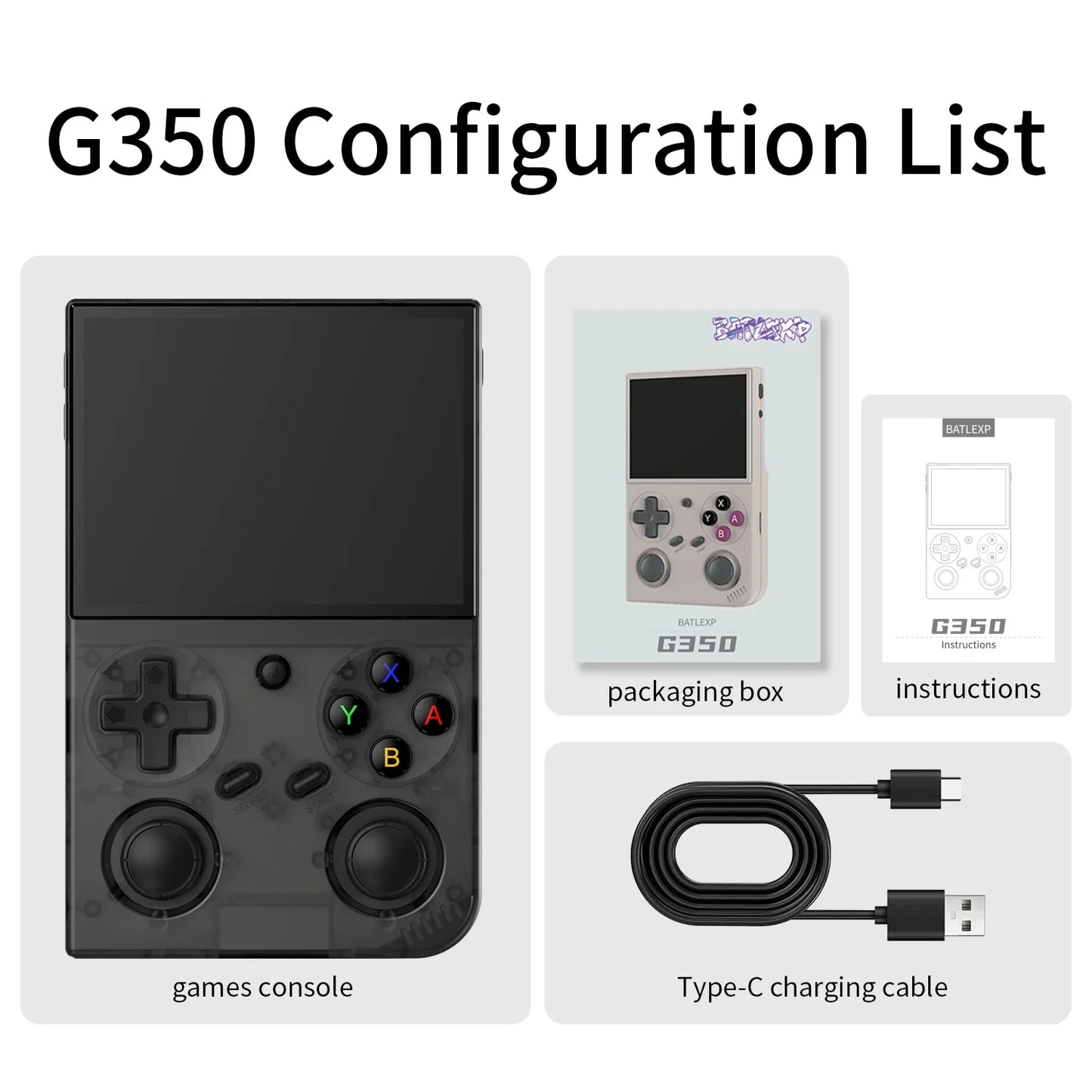 Ampown G350 Handheld Game Console 3200mAh Battery Linux Gift