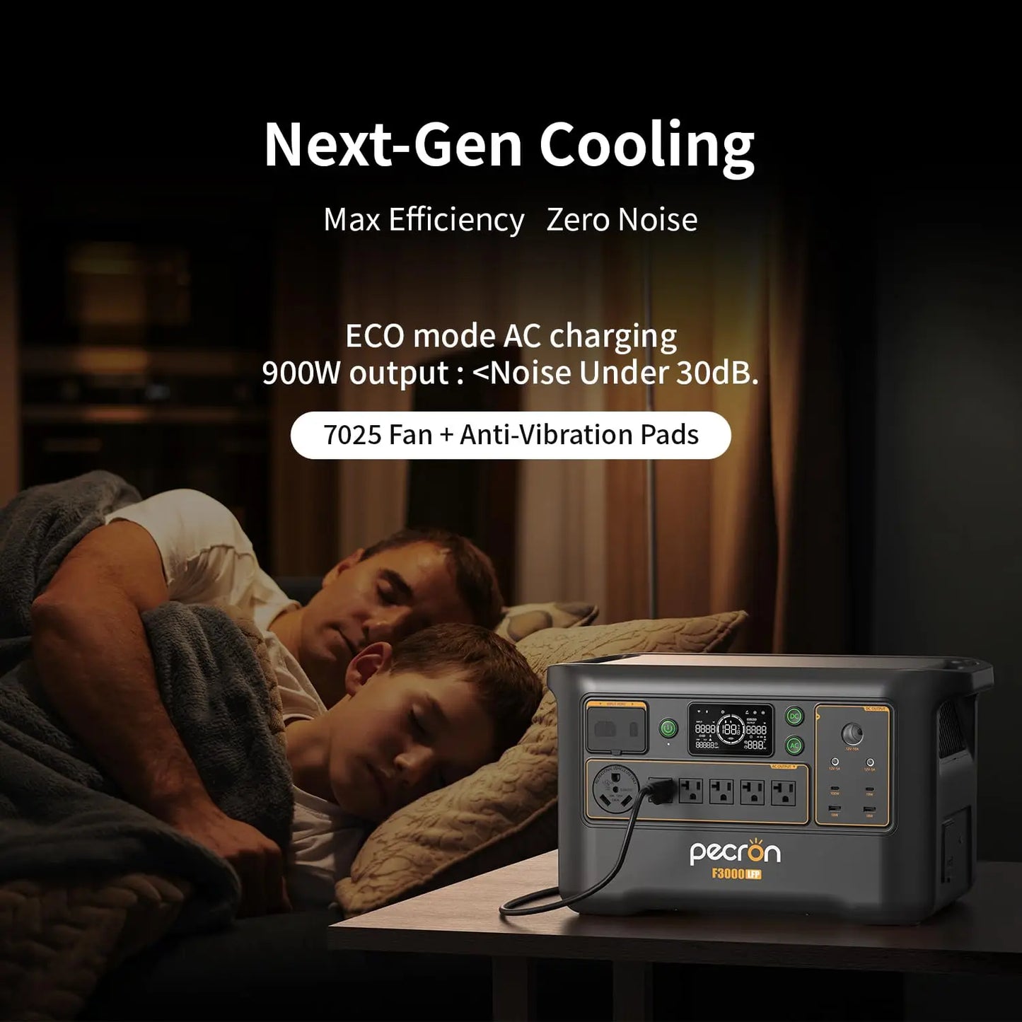 Pecron Portable Power Station F3000LFP 3072Wh Solar Generator 3600W LiFePO4 Battery Home Backup For Home Camping RV Emergency