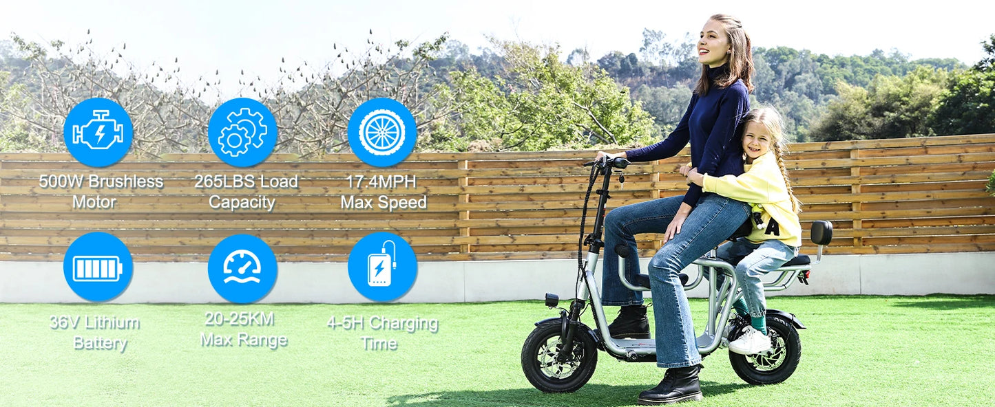 EILLEO SPACEWALK Electric Scooter With Adjustable Seat 36V 500W