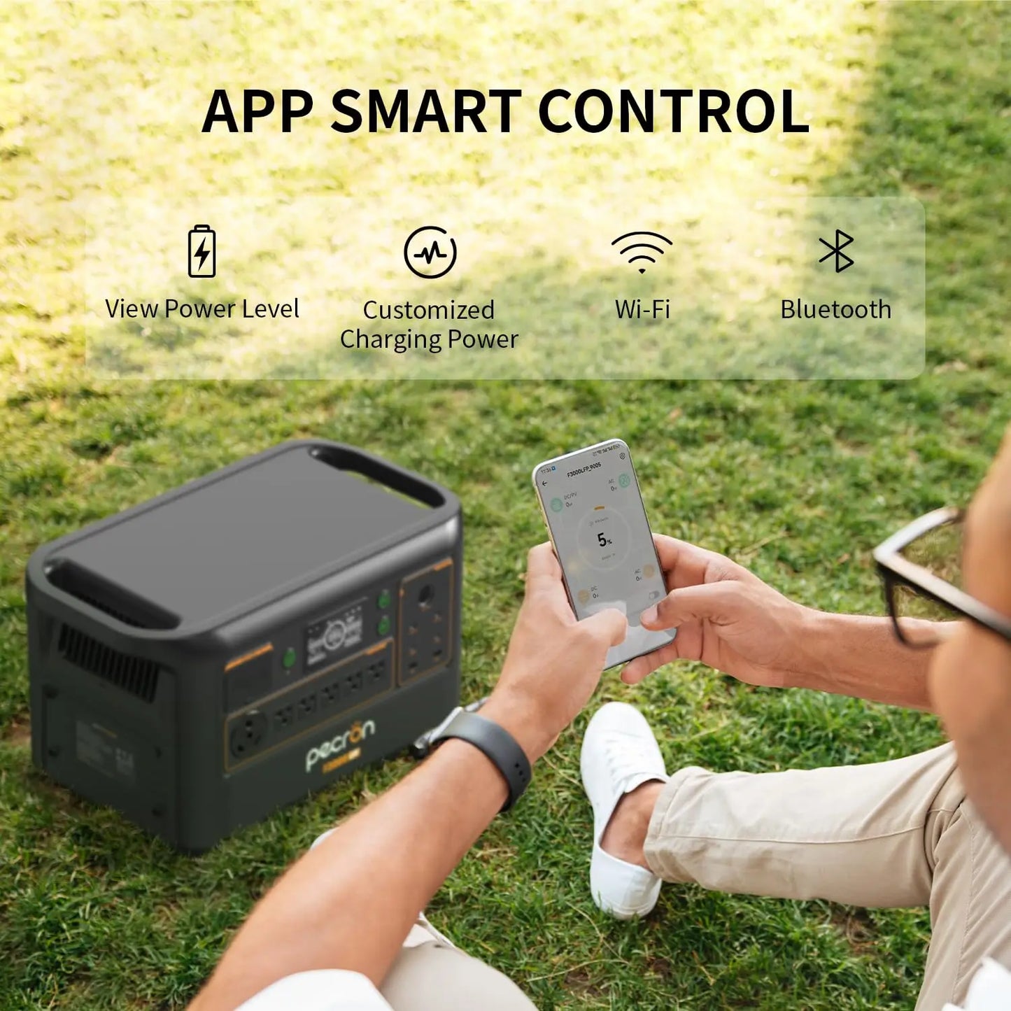 Pecron Portable Power Station F3000LFP 3072Wh Solar Generator 3600W LiFePO4 Battery Home Backup For Home Camping RV Emergency