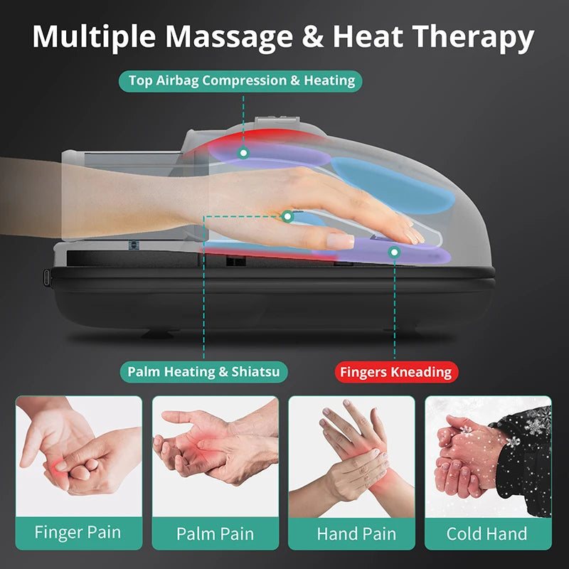 Medcursor Wireless Hand Massager With Air Compression Heat Therapy