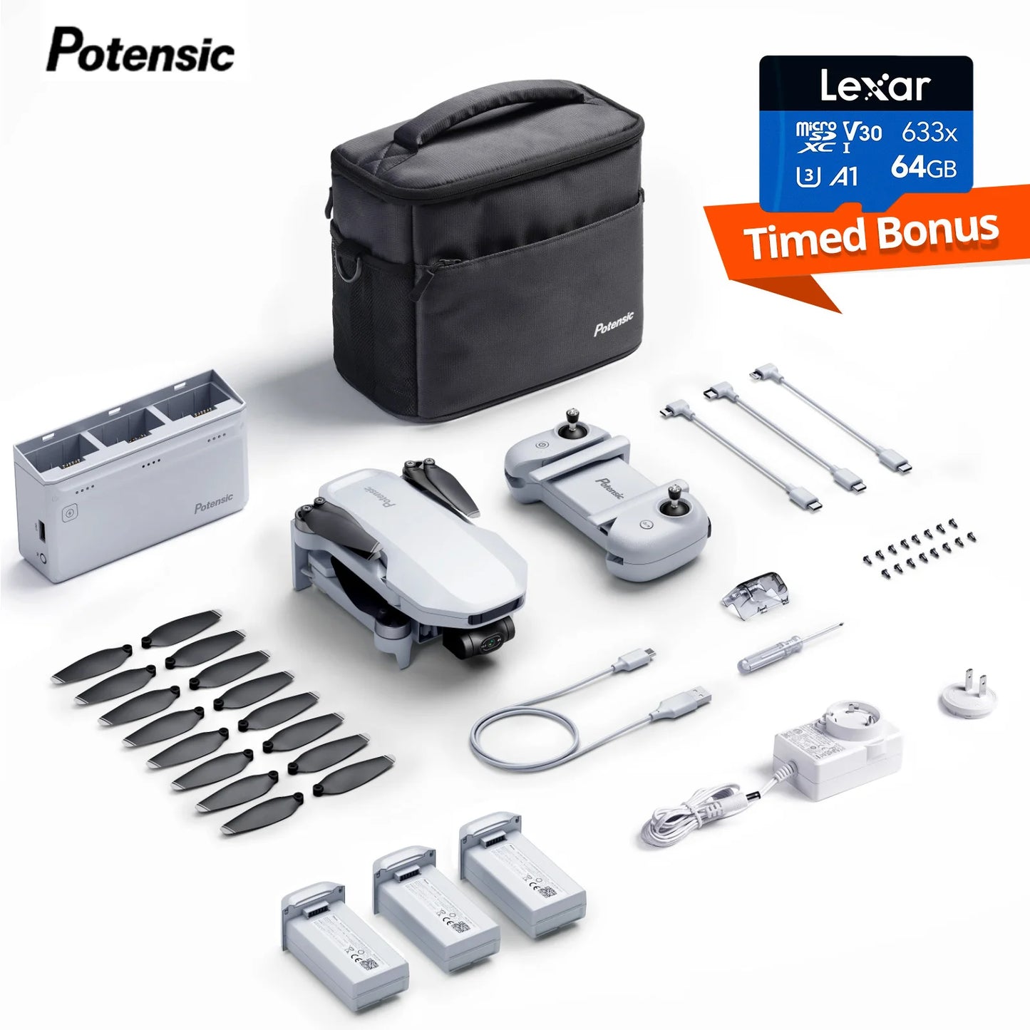 Potensic 4K GPS Drone With Three-Axis Gimbal Return to Home