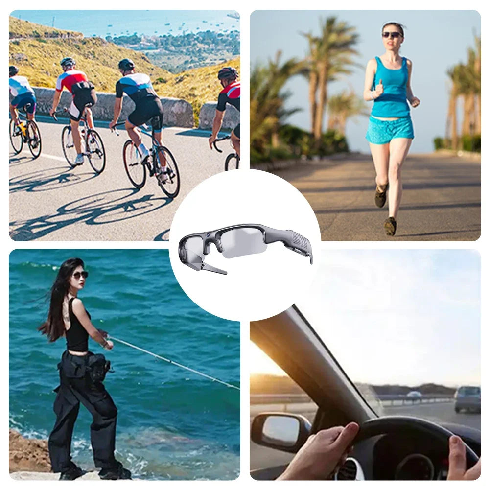 ALLOYSEED Camera Smart HD 1080P WiFi Sports Glasses With Recording