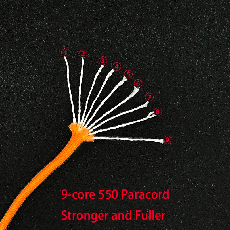 9 Cores Cord 550lb Outdoor Camping Survival Kit Paracord 5 10 20 31M Dia.4mm For Lanyard Parachute Rope Hiking Tent Accessories