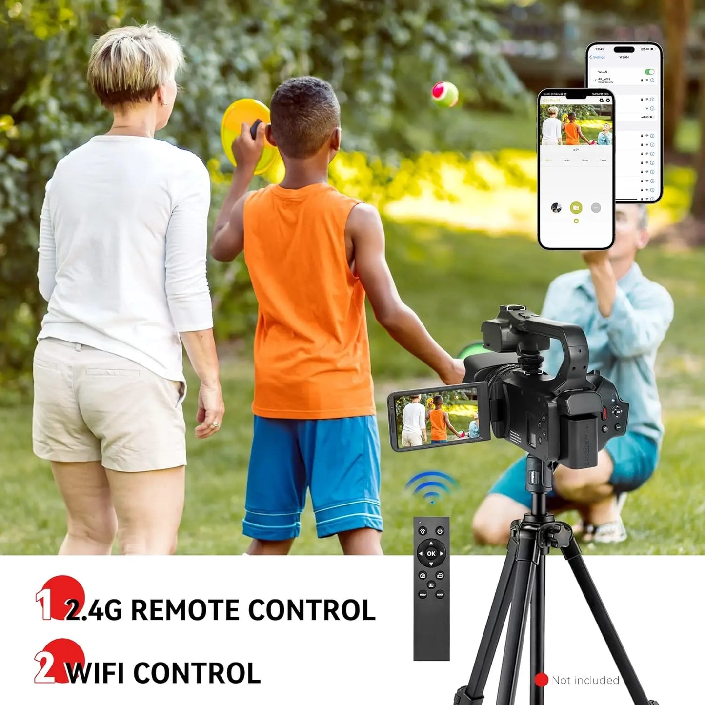 High Definition 4K Camcorder With 18x Zoom And 64GB Card