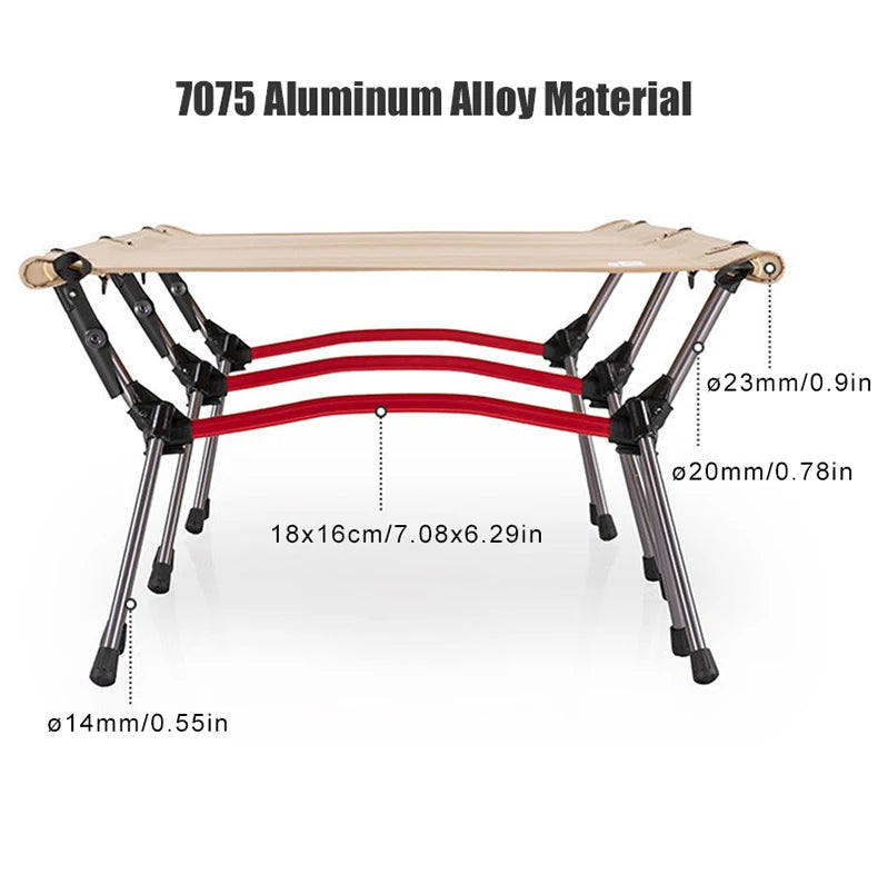 WESTTUNE Ultralight Aluminum Camping Cot With Leg Extenders