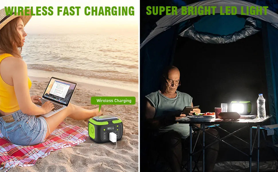 600W/300W/200W/120W Portable Power Station,110V AC Outlets Solar Generator Storage Energy Power Bank For Camping Travel RV Home