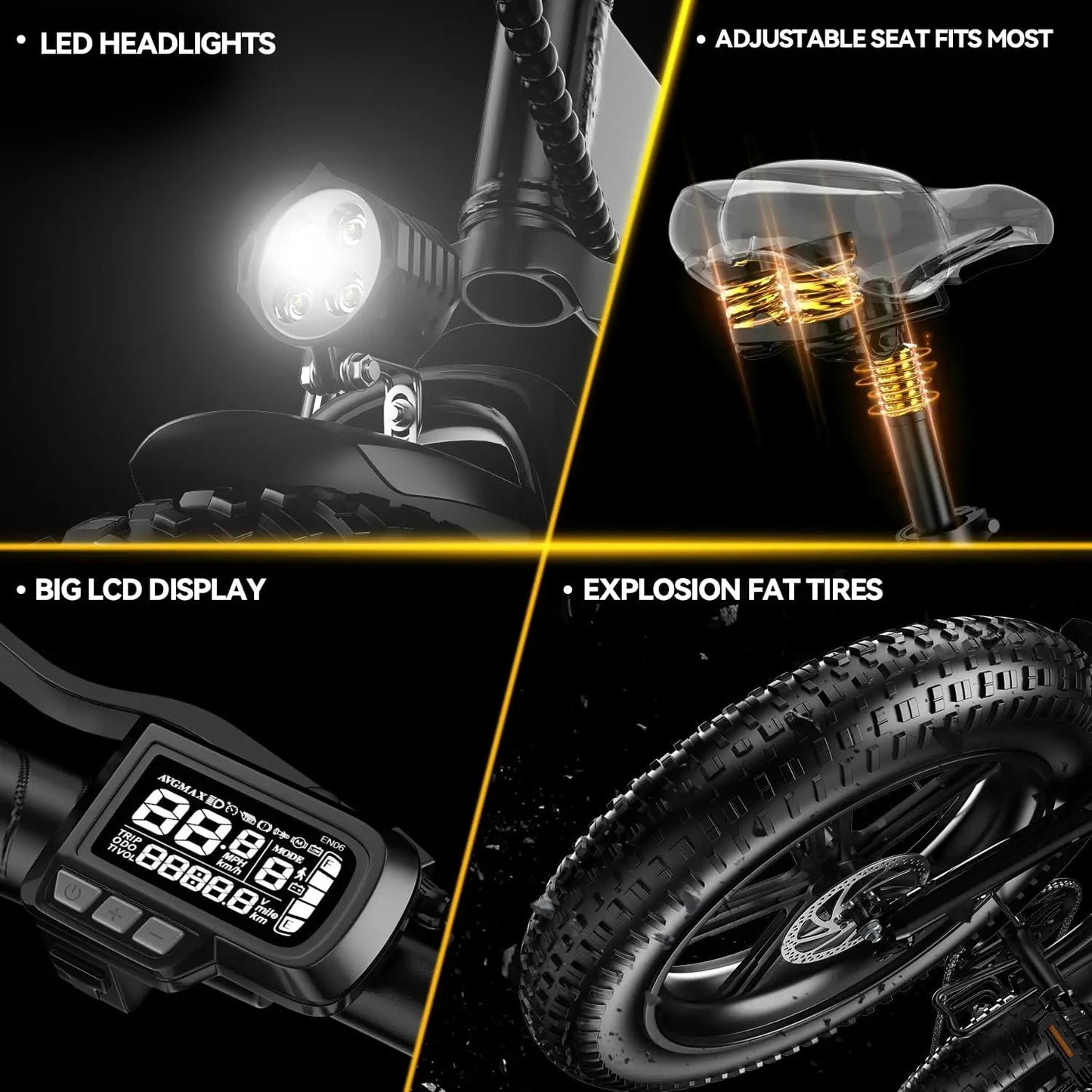 Cybervelo 48V 20Ah Removable Battery Folding Electric Bike