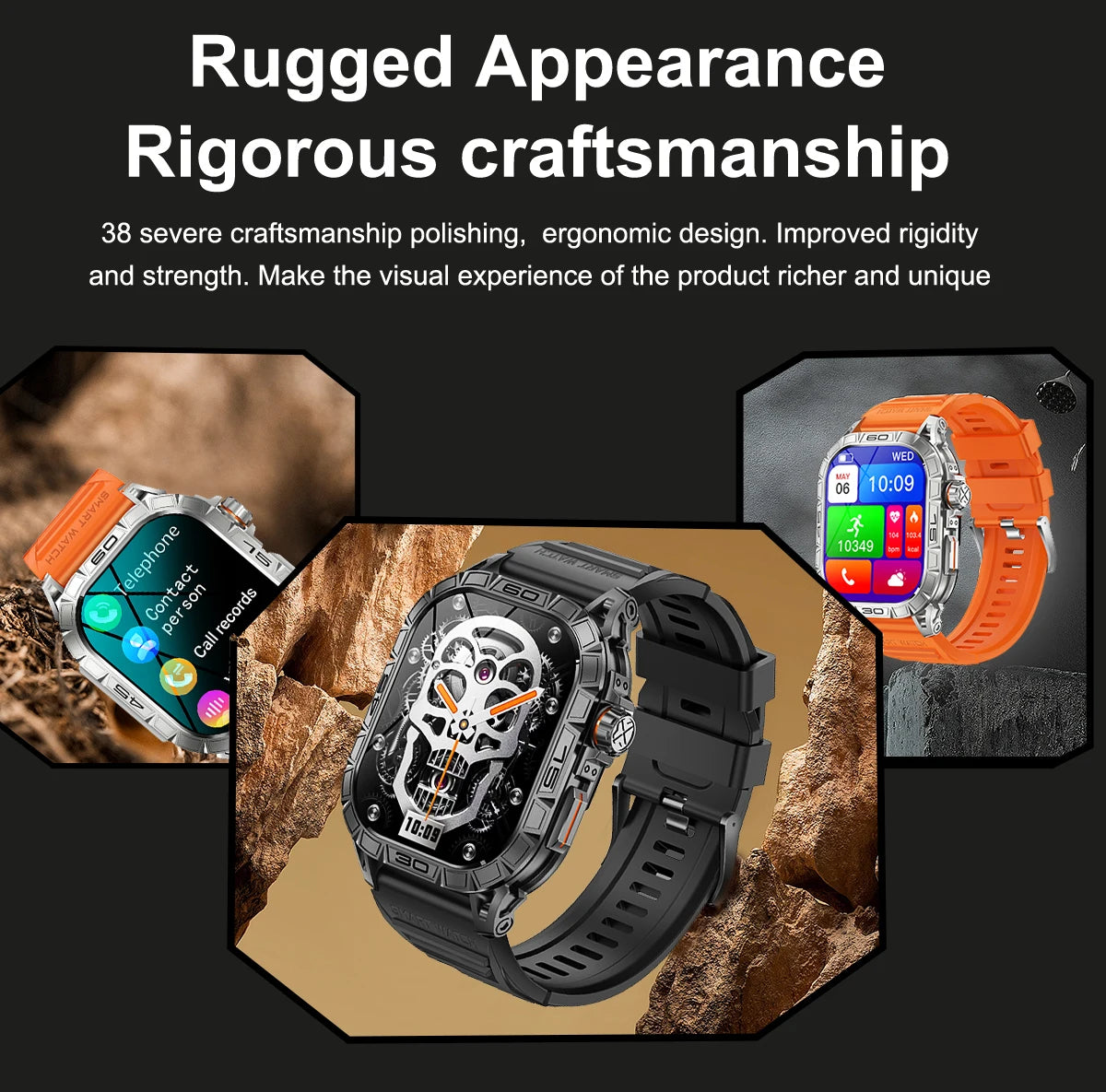 EIGIIS K63 Smart Watch ED Display IP68 Bluetooth Heart Rate