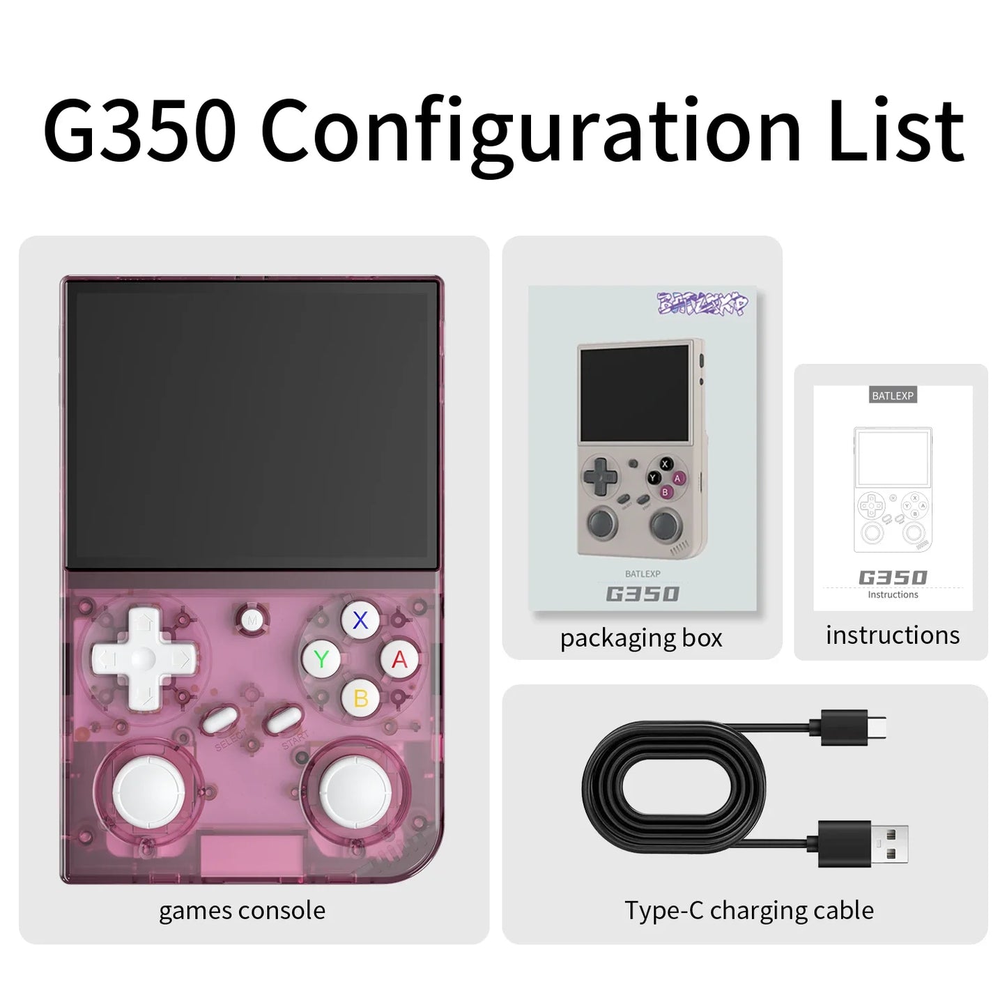 Ampown G350 Handheld Game Console 3200mAh Battery Linux Gift