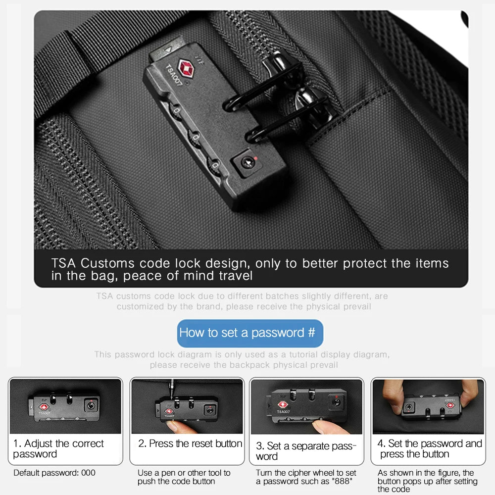 Travel Backpack Vacuum Compression 17 inch Laptop Backpack Business Large Capacity School Backpack Expanded Hiking backpack