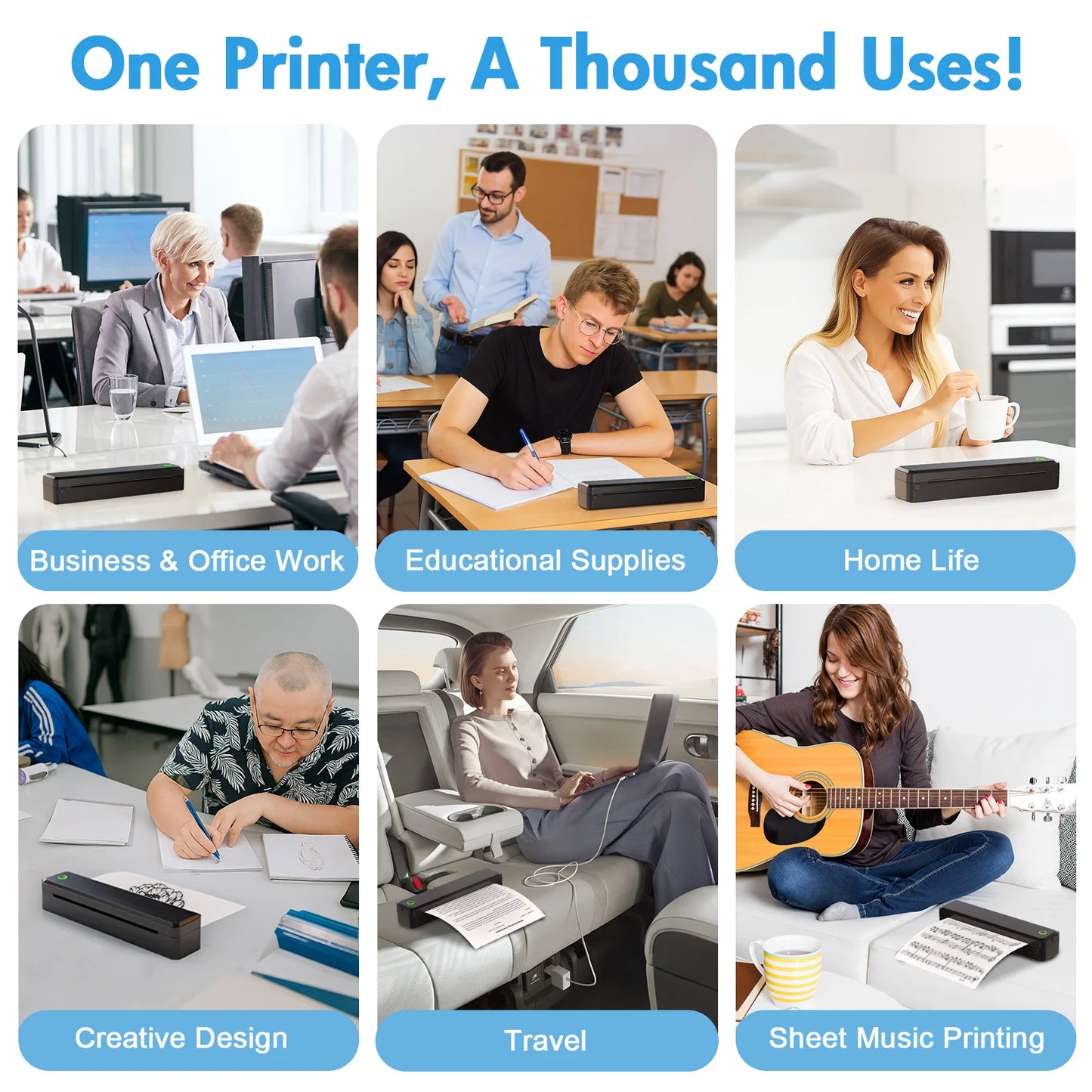 TakeYou Portable Inkless Wireless Thermal Label Printer Travel