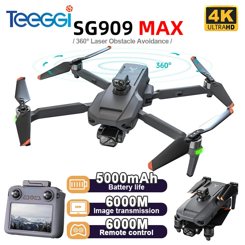 Teeggi GPS Drone 4K Camera Foldable With 6KM Range