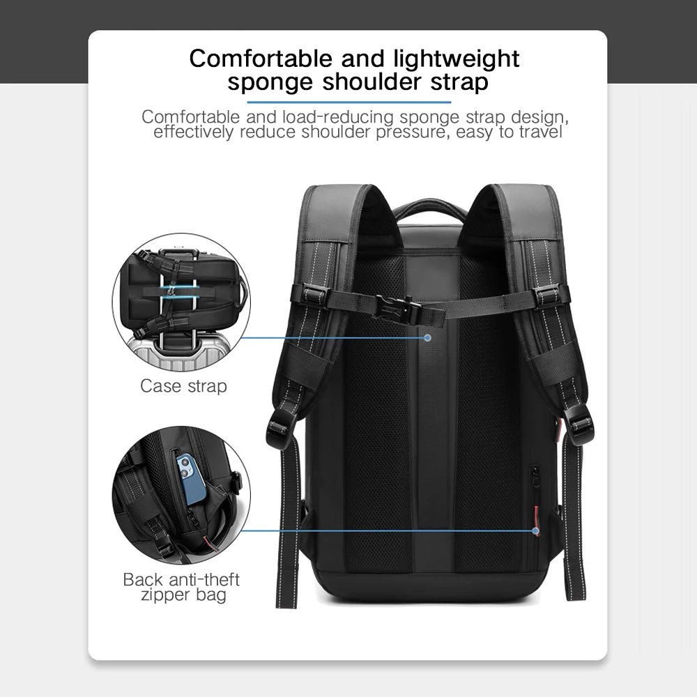 Travel Backpack Vacuum Compression 17 inch Laptop Backpack Business Large Capacity School Backpack Expanded Hiking backpack