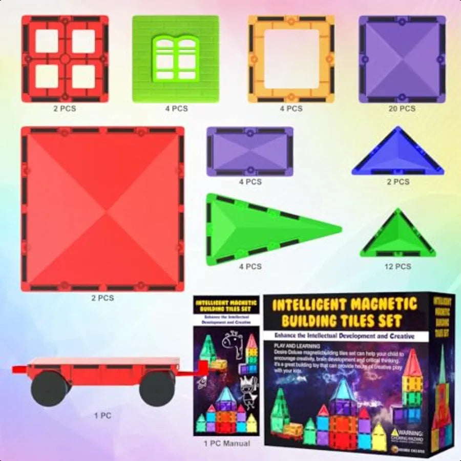 Young at Heart Online Mall Magnetic Tiles Blocks Stem Toy