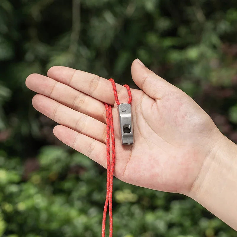 Emergency Survival Signal Whistle With Lanyard For Outdoor Safety