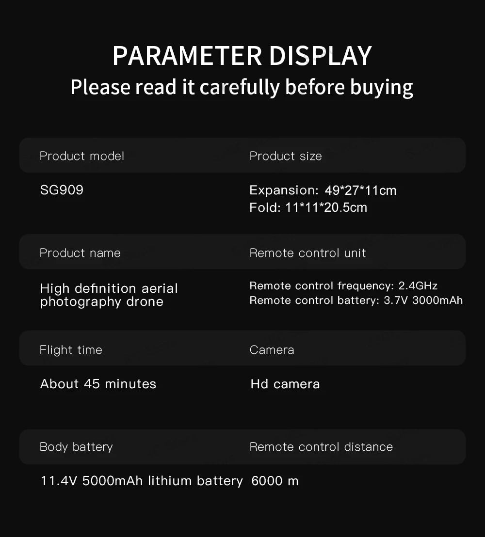 Teeggi SG909 Max GPS Drone 4K Camera Foldable Quadcopter