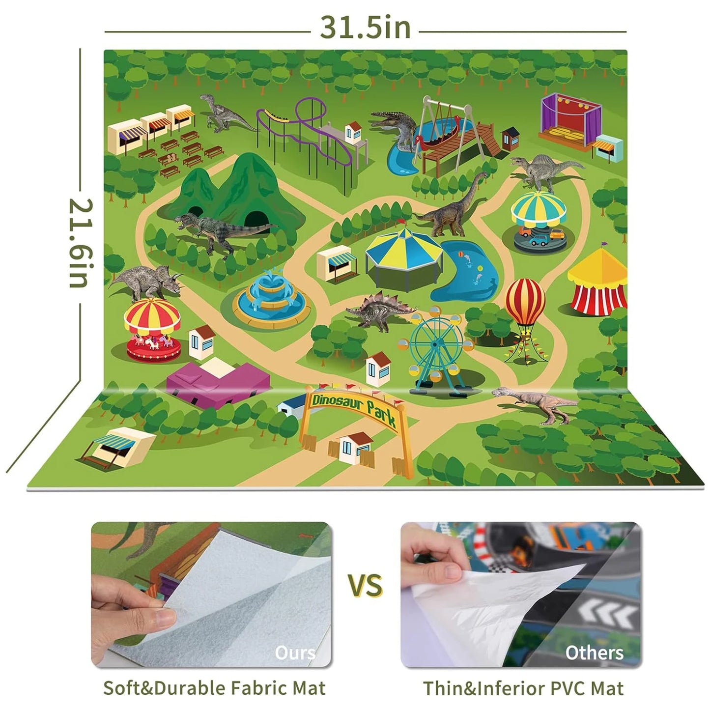 Dinosaur Truck Toys With Play Mat Engineering Vehicle Kit