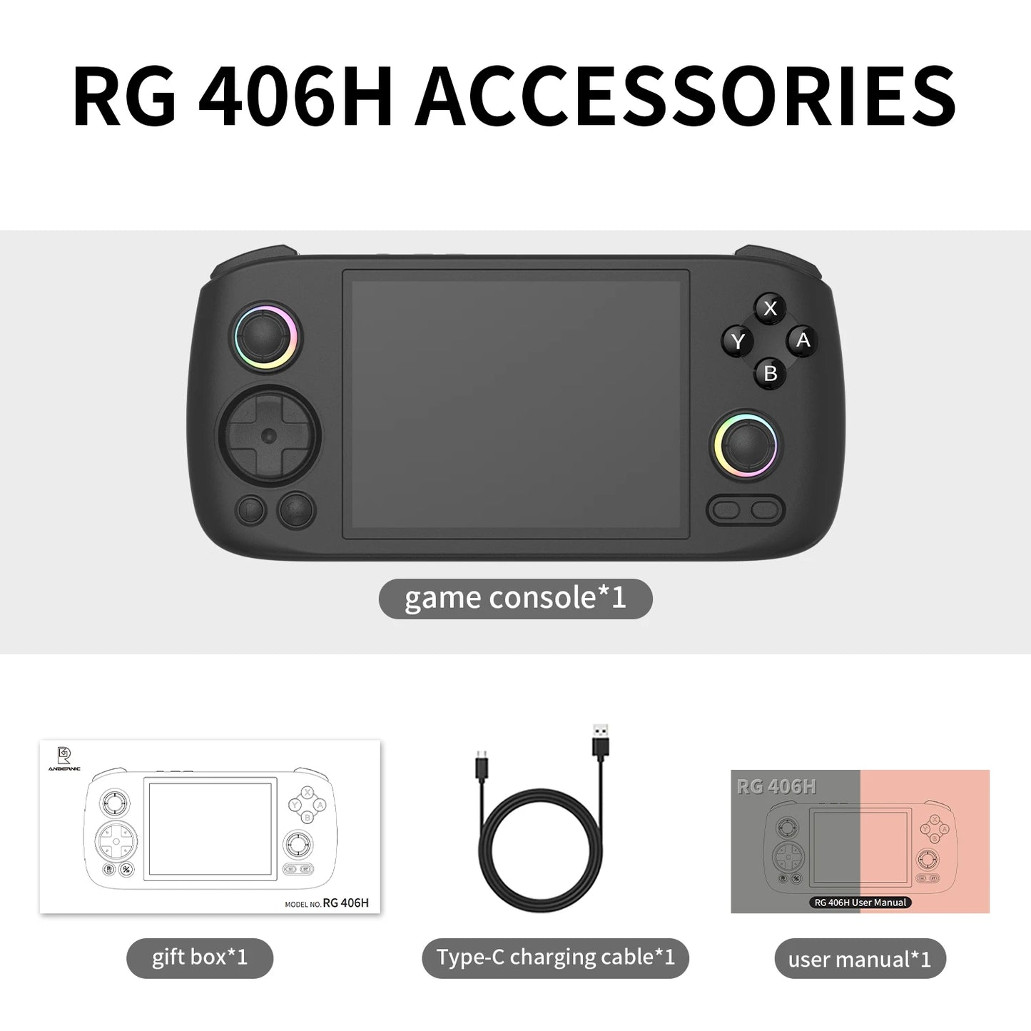 Anbernic RG406H Retro Handheld Game Console With IPS Touch Screen