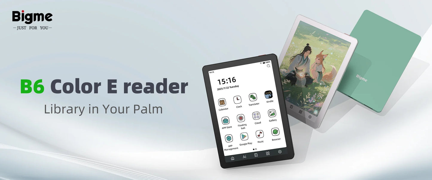 Bigme B6 Eink Ereader With Front Light Android GooglePlay