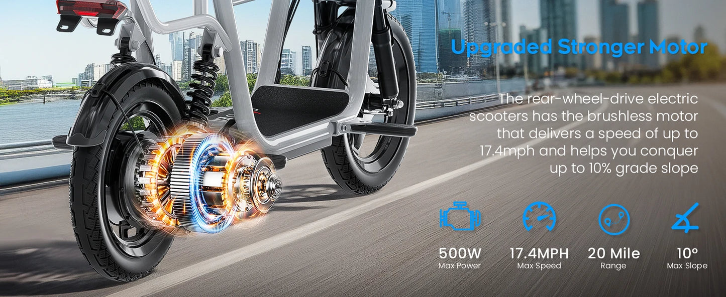 EILLEO SPACEWALK Electric Scooter With Adjustable Seat 36V 500W