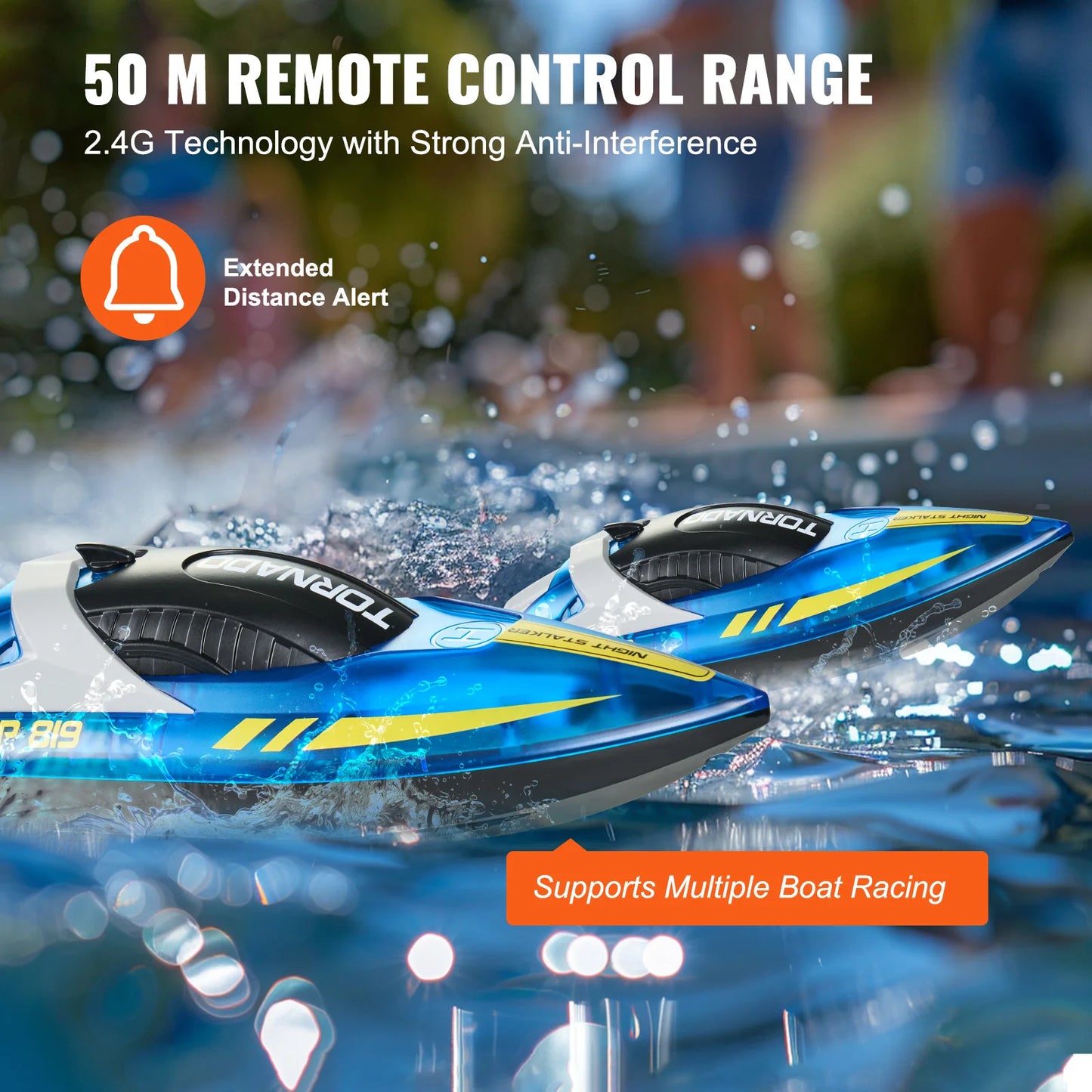 SucceBuy RC Boat HJ819 2.4GHz Remote Control Racing Ship