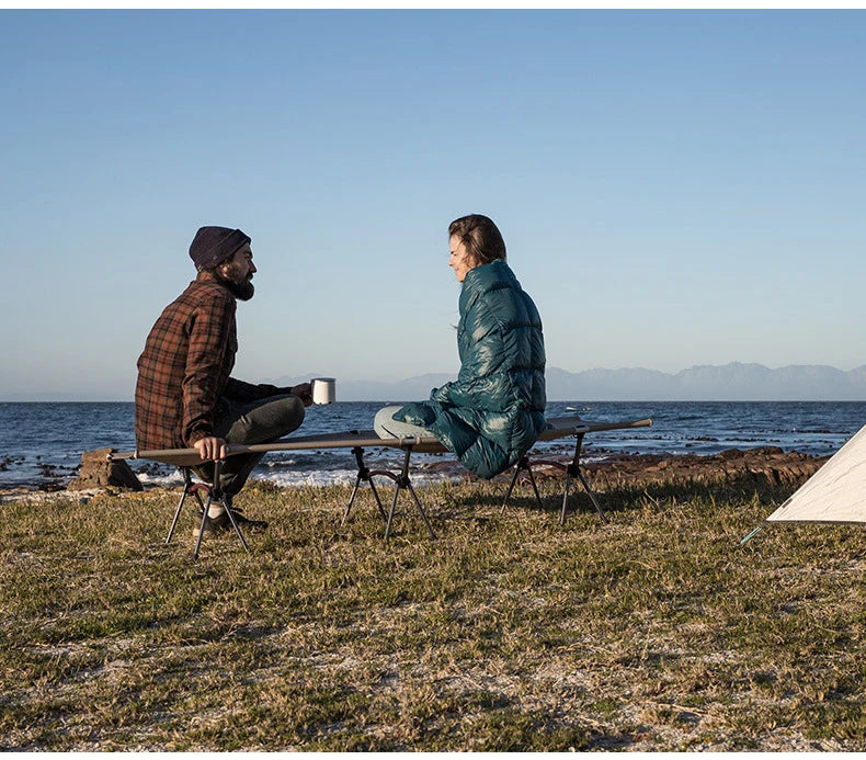 WESTTUNE Ultralight Aluminum Camping Cot With Leg Extenders