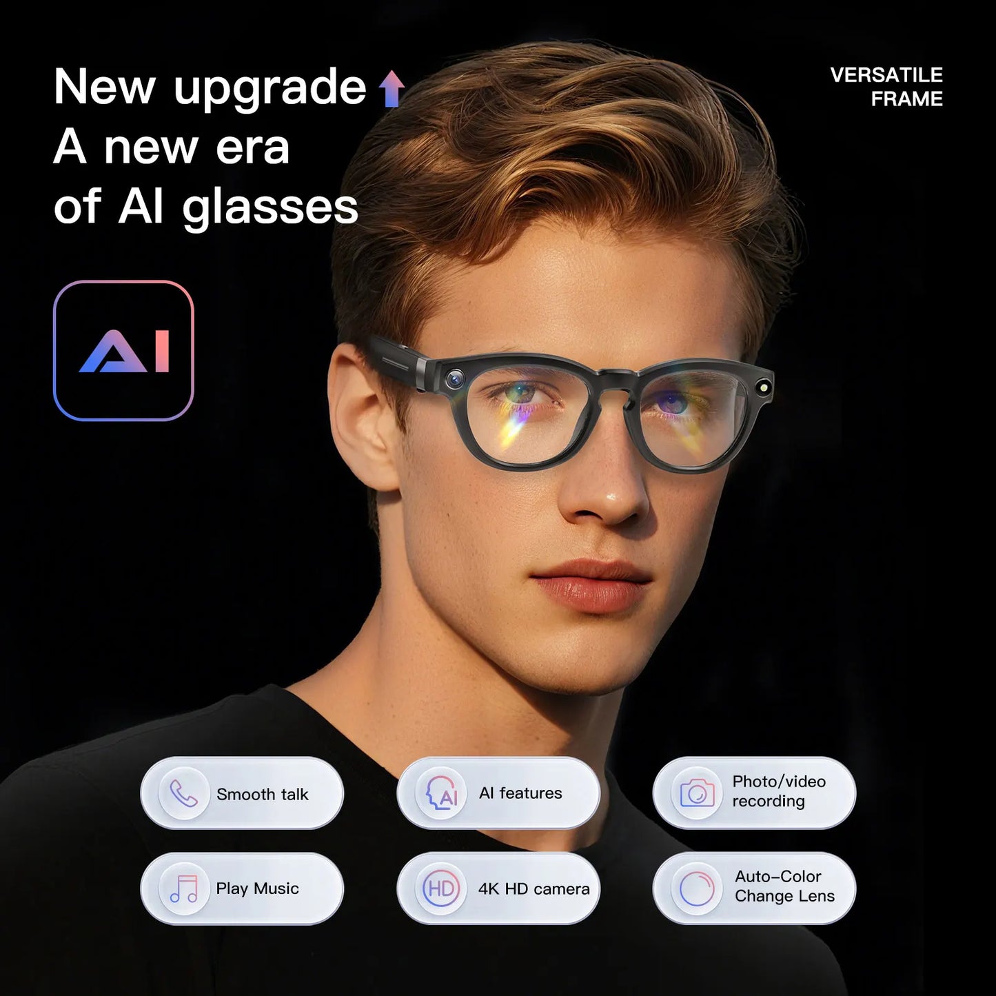 EIGIIS AI Smart Glasses Bluetooth Call With AI Translation