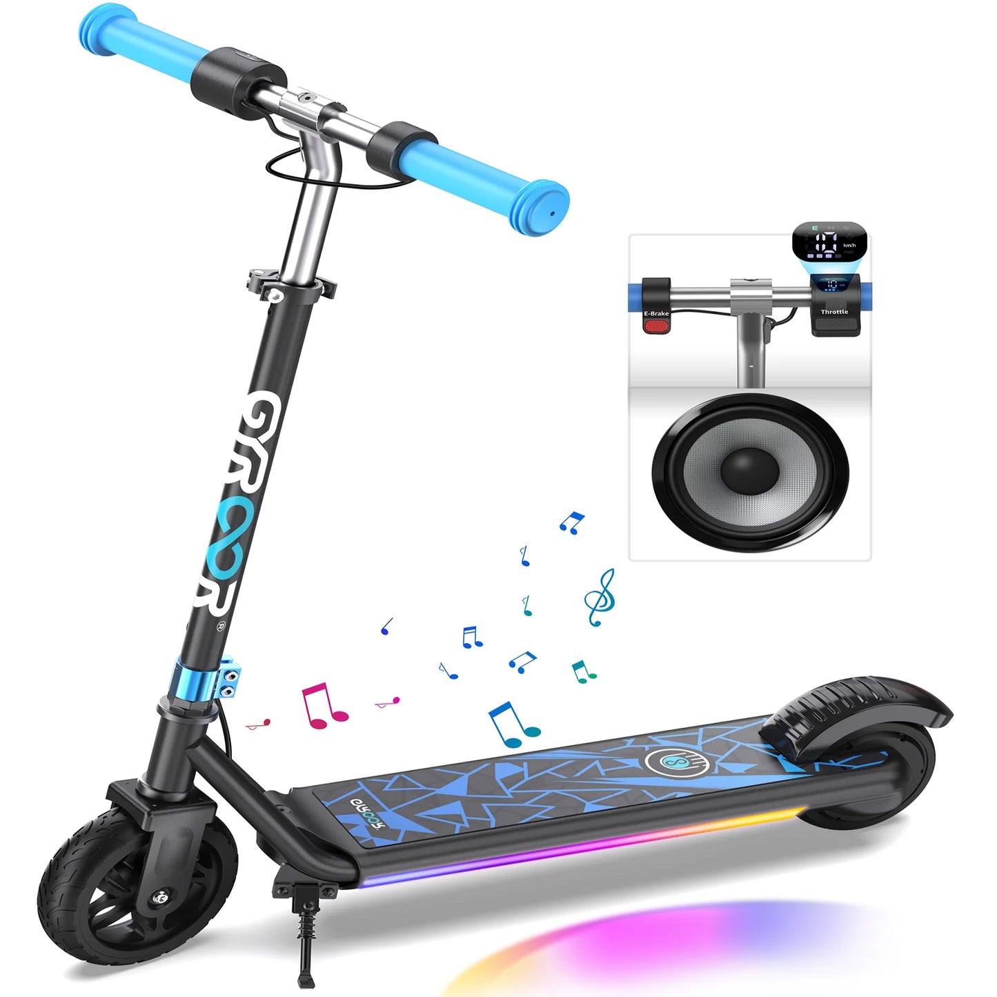 H30 Max Electric Scooter for Kids, LED Dispaly, 150W Powerful Motor, Dual Brake System, Adjustable Height and Speed.