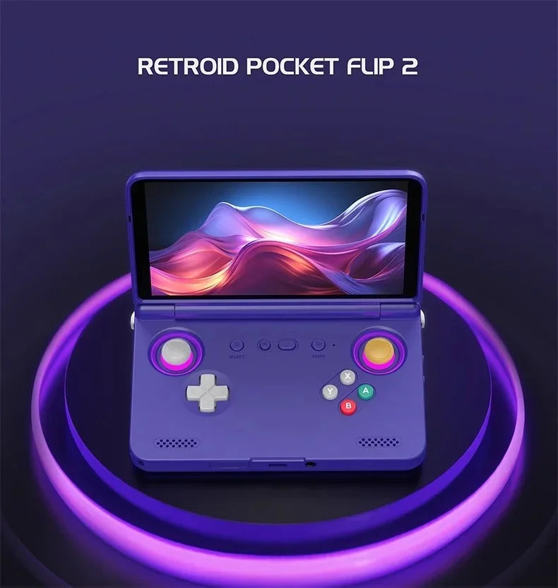Retroid Pocket Flip2 Handheld Game Console Android 13 AMOLED