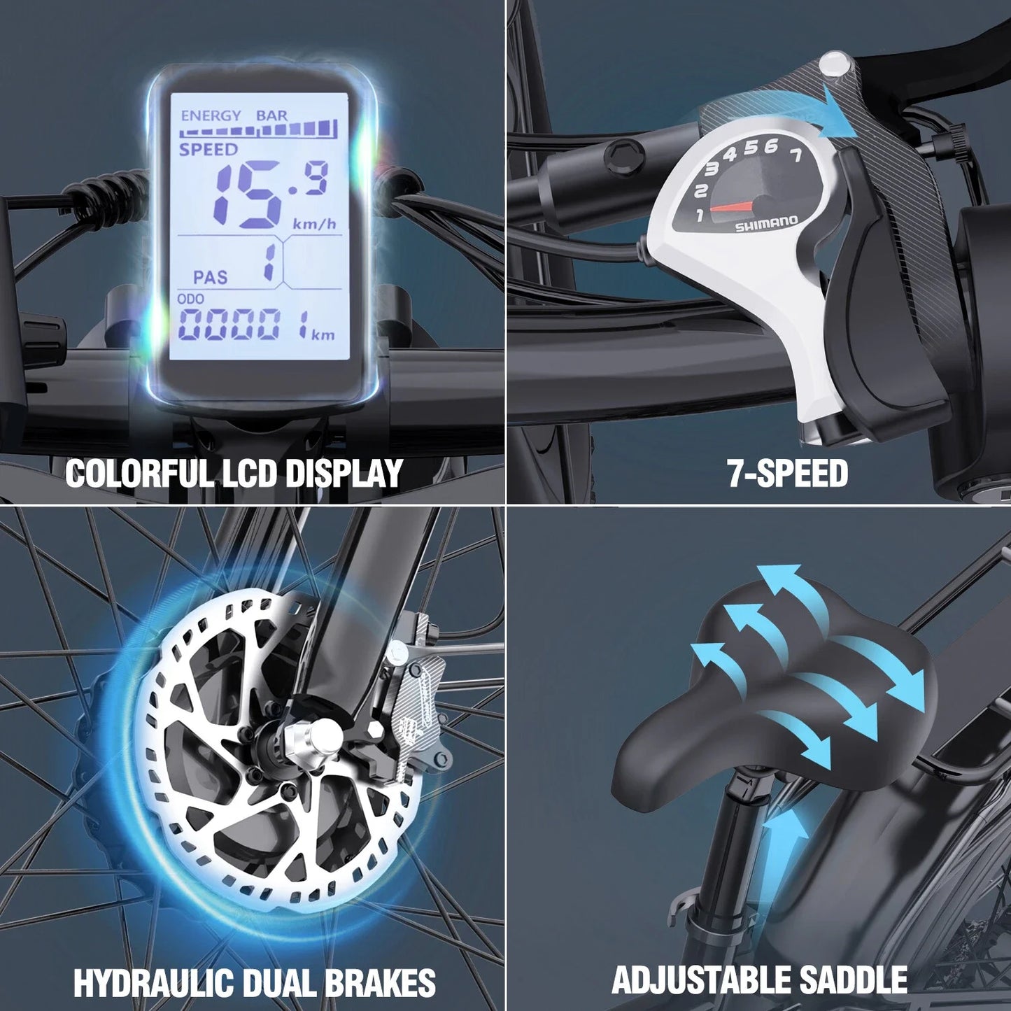 YVY Electric Fat Tire Mountain Bike 1500W 48V 20Ah