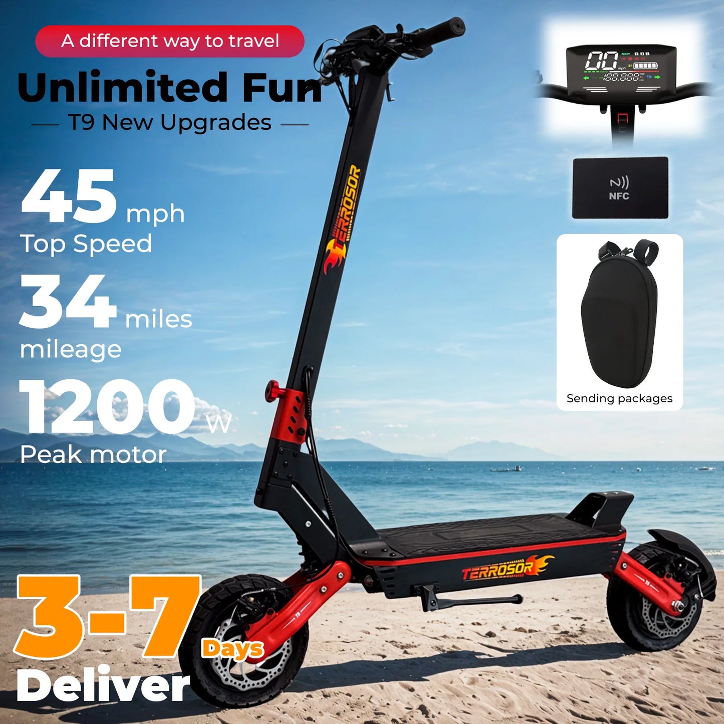 LELEKUAIC Electric Scooter for Adults 28 MPH 20 Mile Range