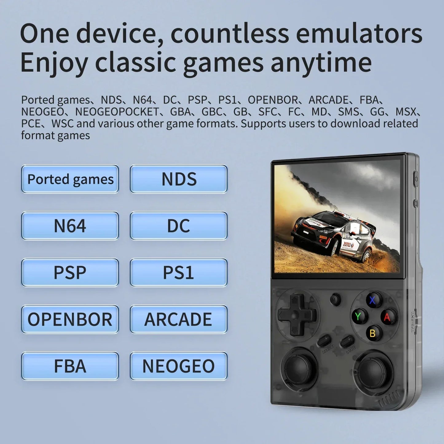 Ampown G350 Handheld Game Console 3200mAh Battery Linux Gift