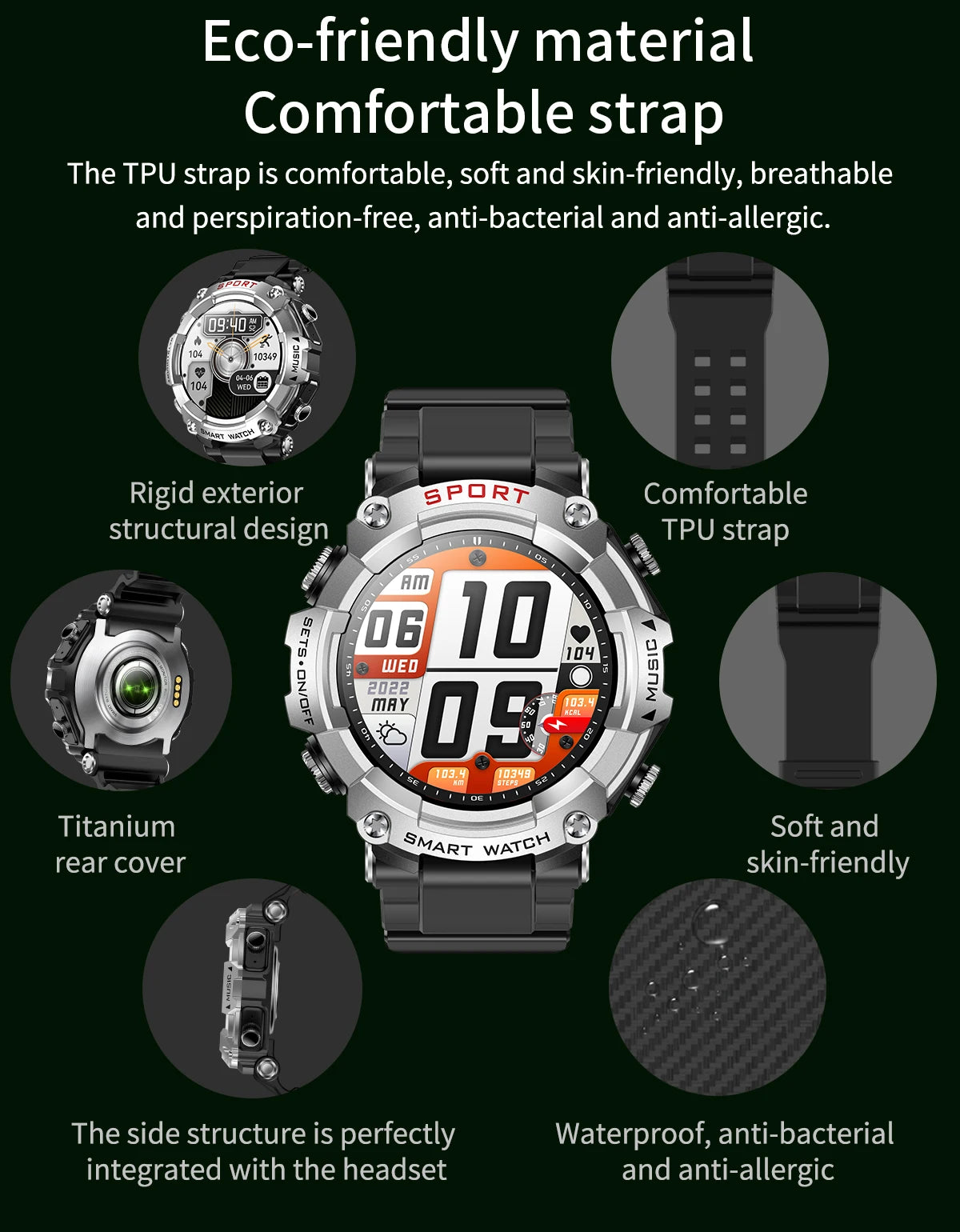 Young At Heart Online Mall LaNikar Smart Watch AMOLED Display