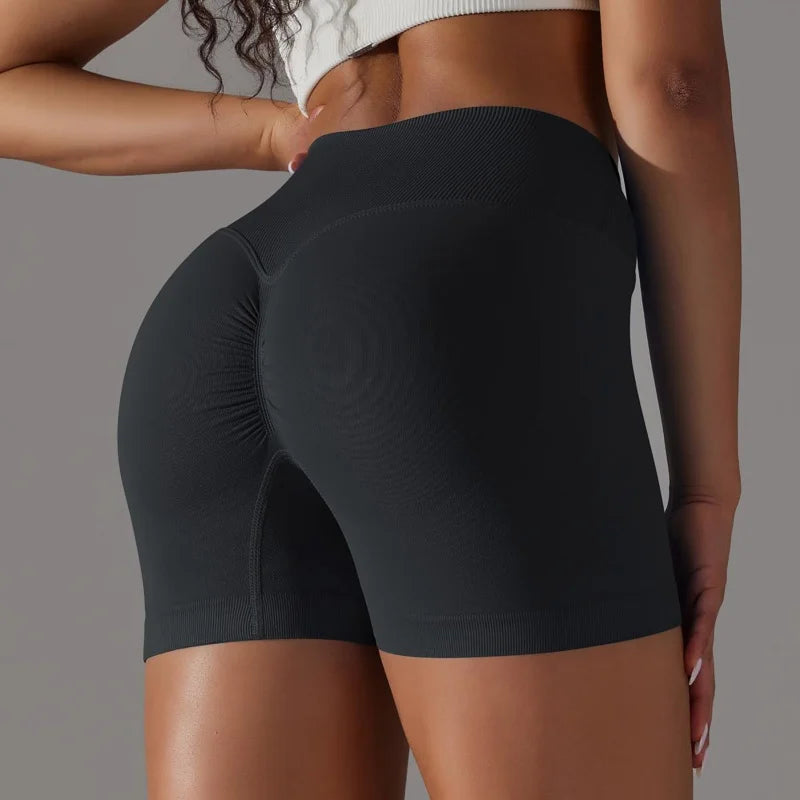 OVESPORTCN Women High Waist Yoga Shorts 3 Piece Set