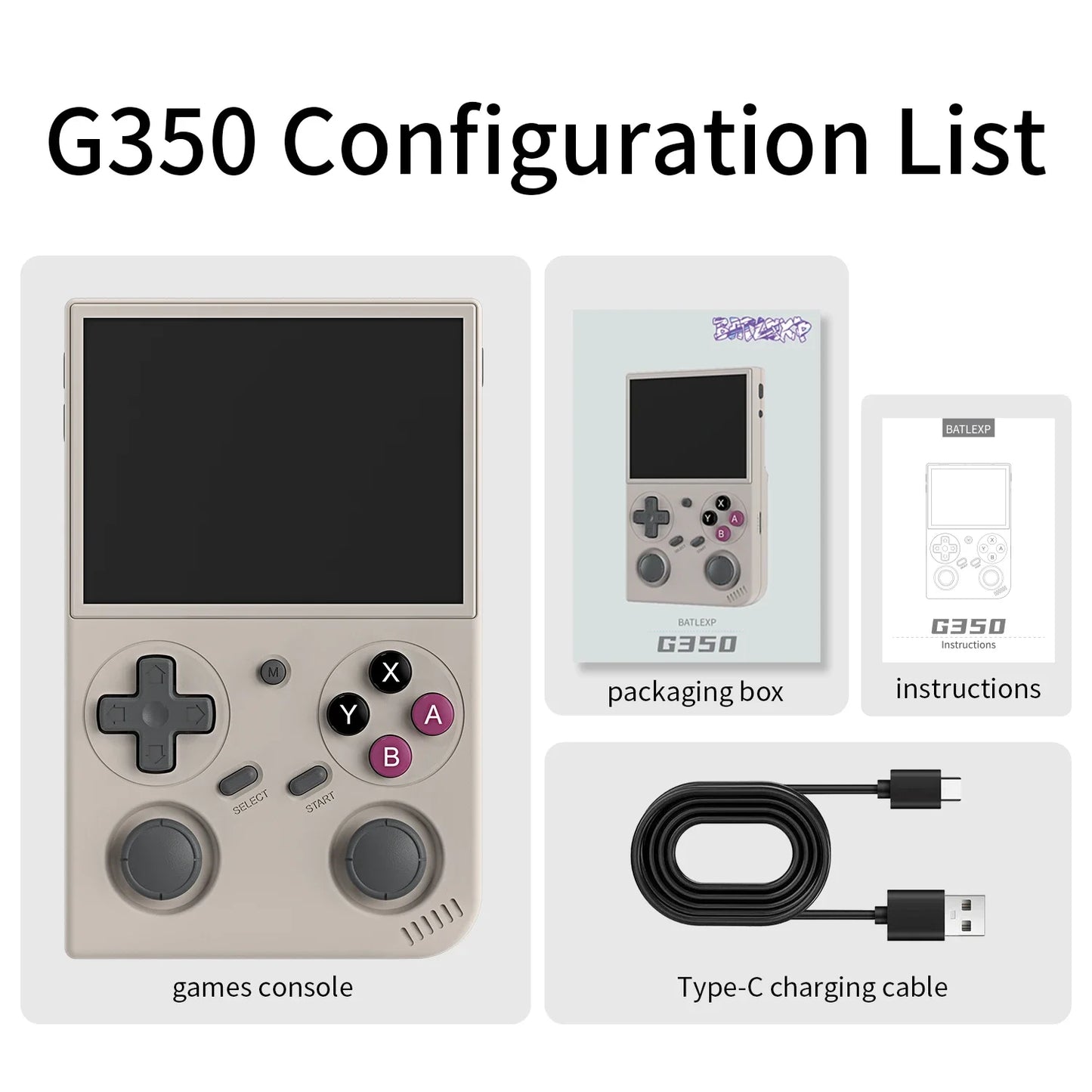 Ampown G350 Handheld Game Console 3200mAh Battery Linux Gift