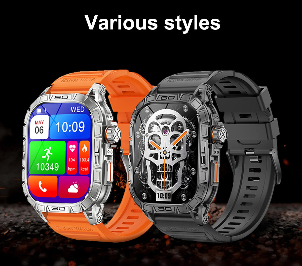 EIGIIS K63 Smart Watch ED Display IP68 Bluetooth Heart Rate