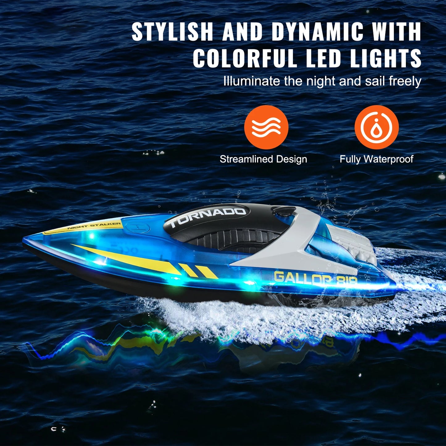 SucceBuy RC Boat HJ819 2.4GHz Remote Control Racing Ship