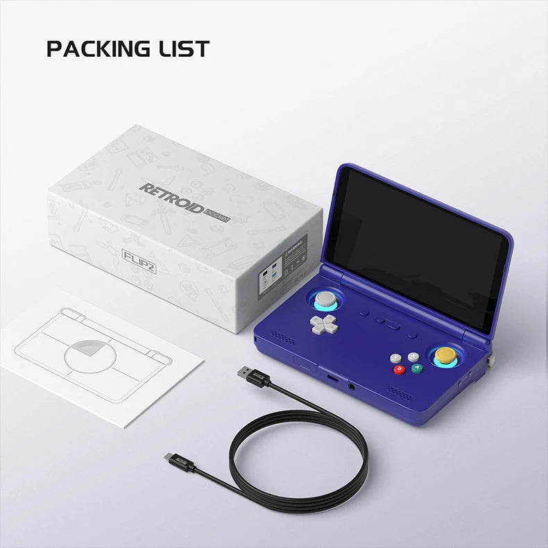 Retroid Pocket Flip2 Handheld Game Console Android 13 AMOLED