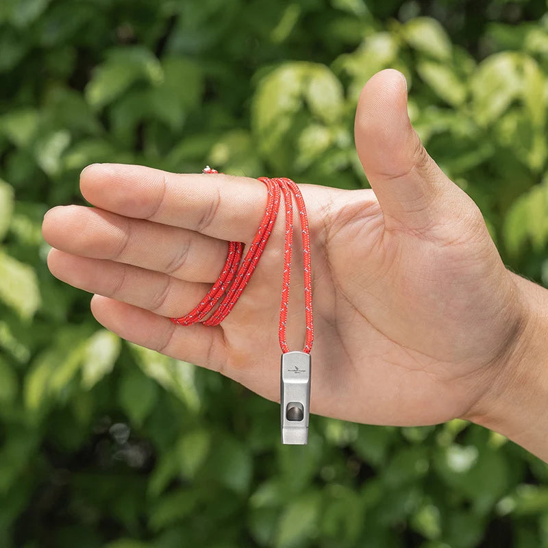 Emergency Survival Signal Whistle With Lanyard For Outdoor Safety
