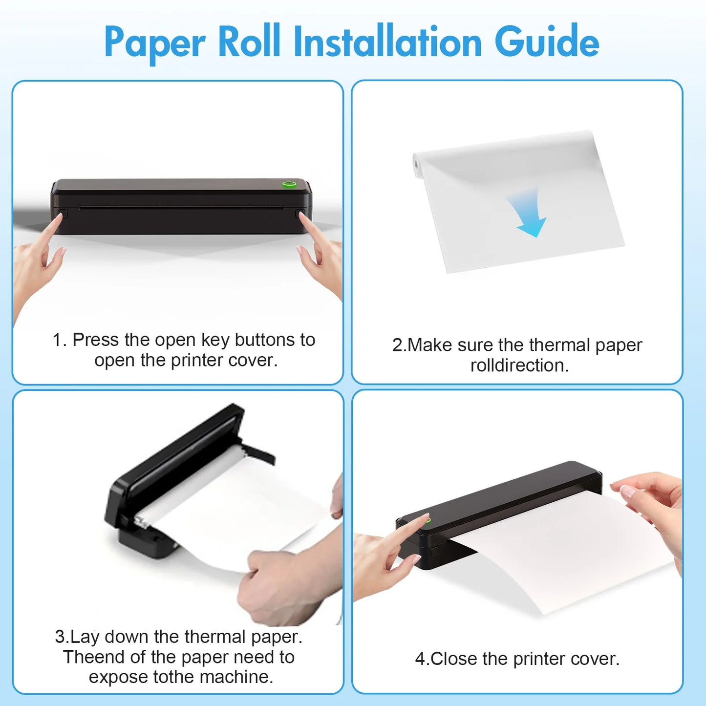 TakeYou Portable Inkless Wireless Thermal Label Printer Travel