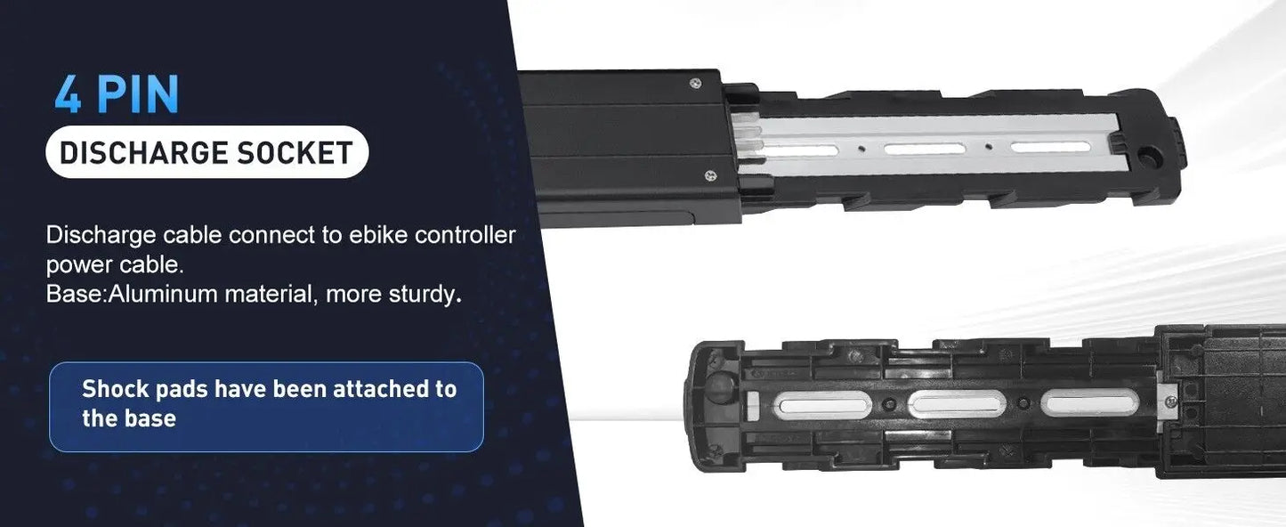 Aleaivy 36V 48V Li-Ion E-Bike Battery 10-20Ah for Motors