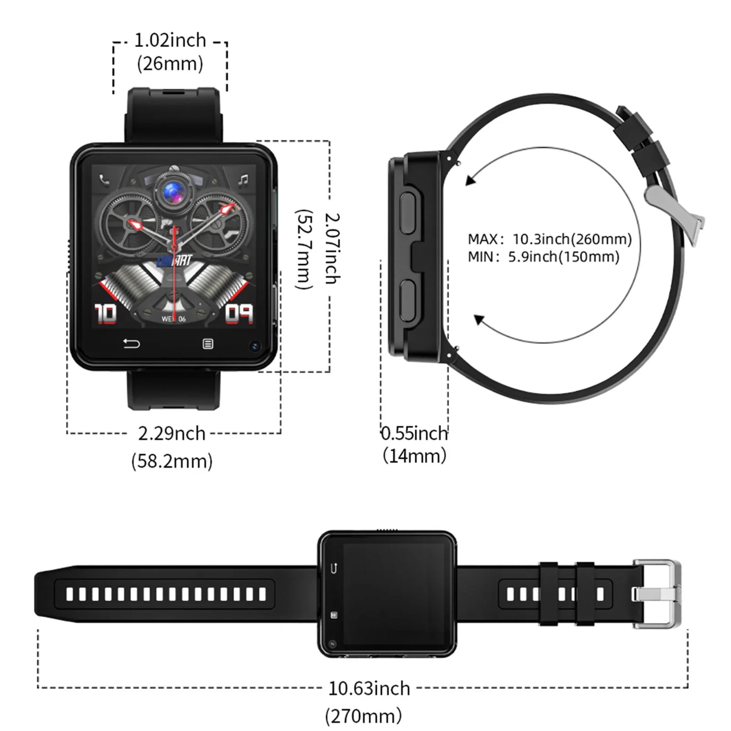 LOKMAT APPLLP 2 MAX Dual Camera Android Smartwatch